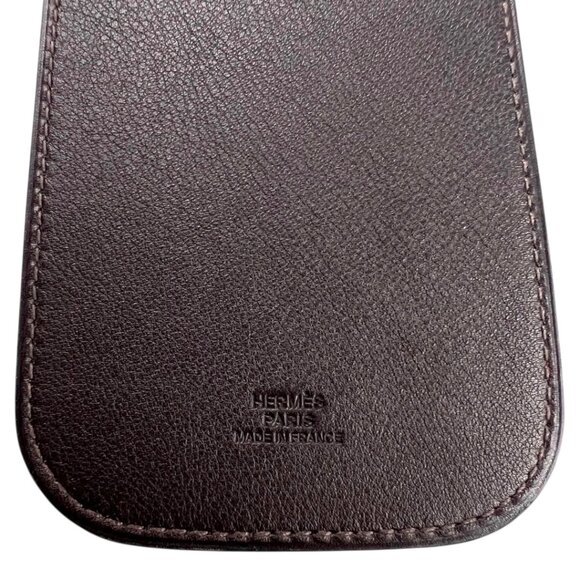 Hermes Swift Chevre Calfskin Deep Brown Credit Card Drivers License Wallet - Picture 4 of 5